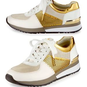MICHAEL Kors Allie Mixed-Media Trainer Sneaker,